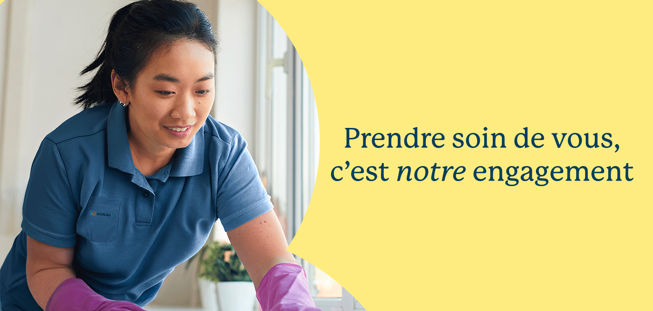 Service d’aide-ménagère Soins d'aide ménagère de Korian Home Care